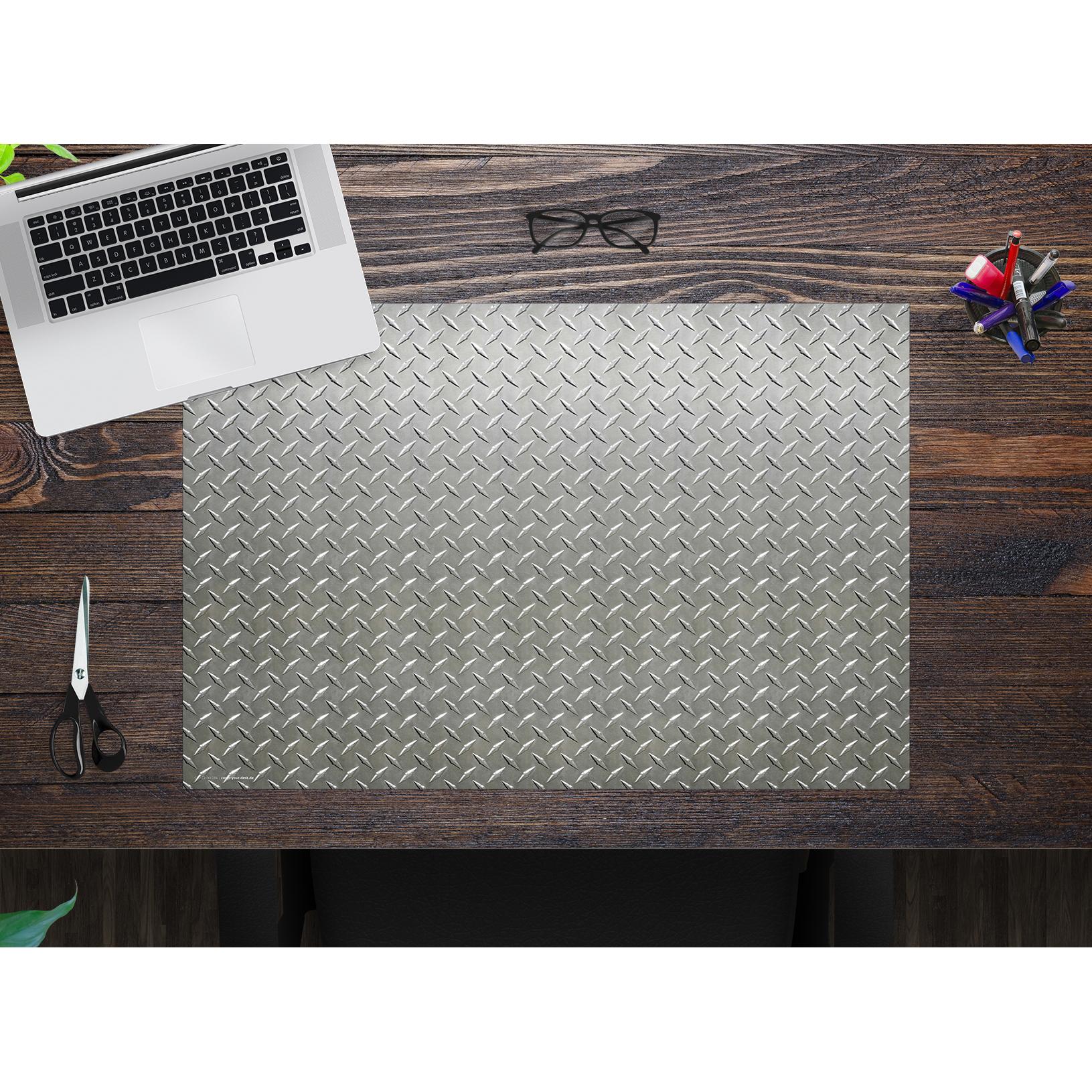 Thumbnail - CoverYourDesk, Unterlage, Schreibtischunterlage Stahlblech Riffel Muster