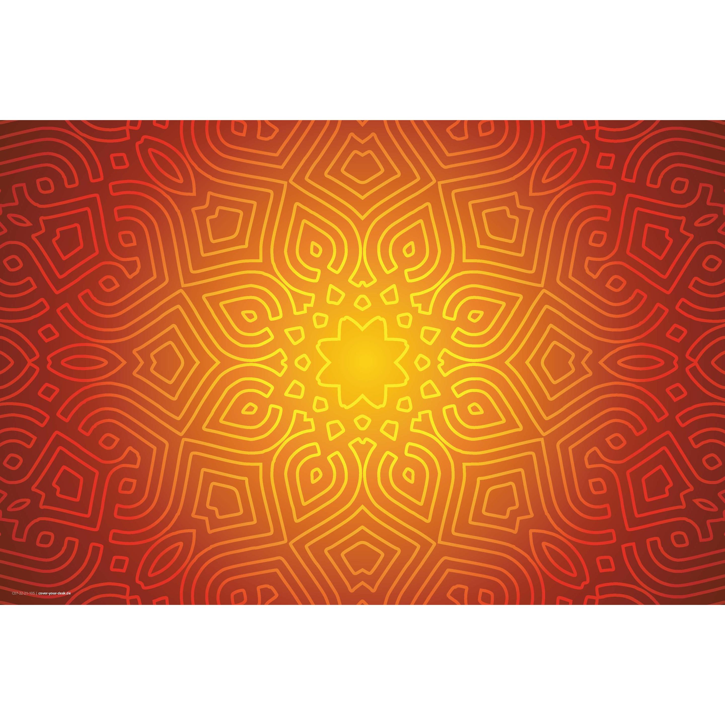 Thumbnail - CoverYourDesk, Unterlage, Schreibtischunterlage Mandala rot-gelb