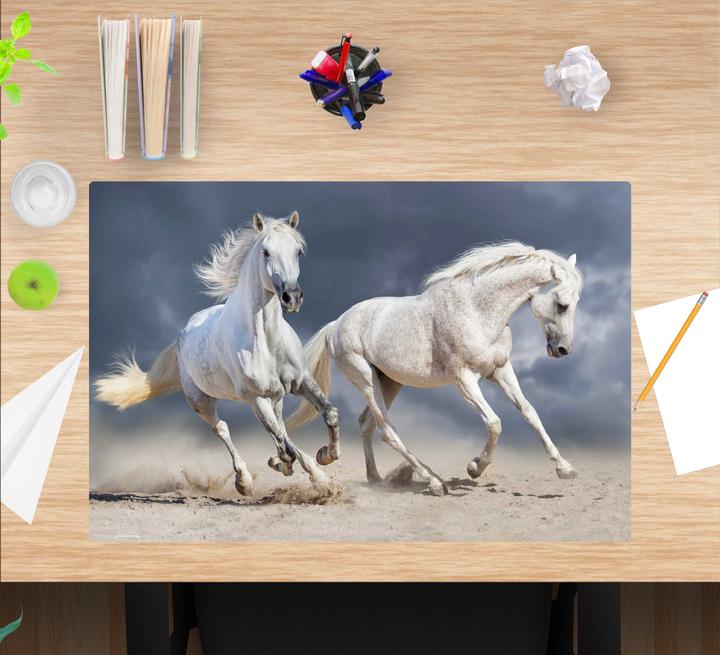 Actual product image CoverYourDesk Galloping horses - white horses
