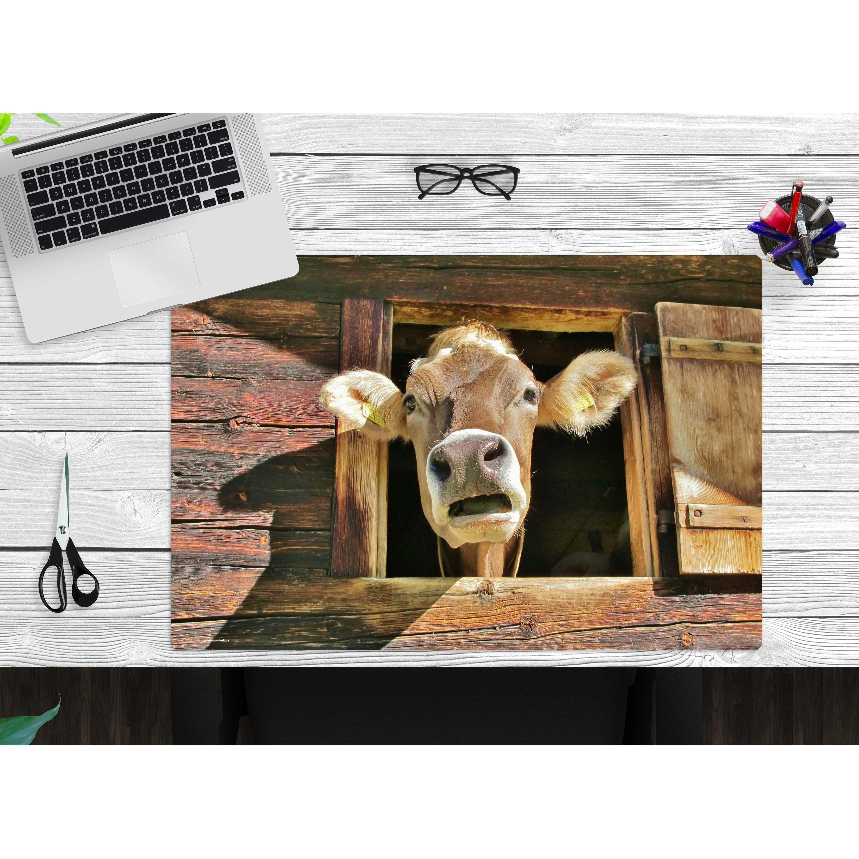 Thumbnail - CoverYourDesk, Unterlage, Schreibtischunterlage Neugierige Kuh