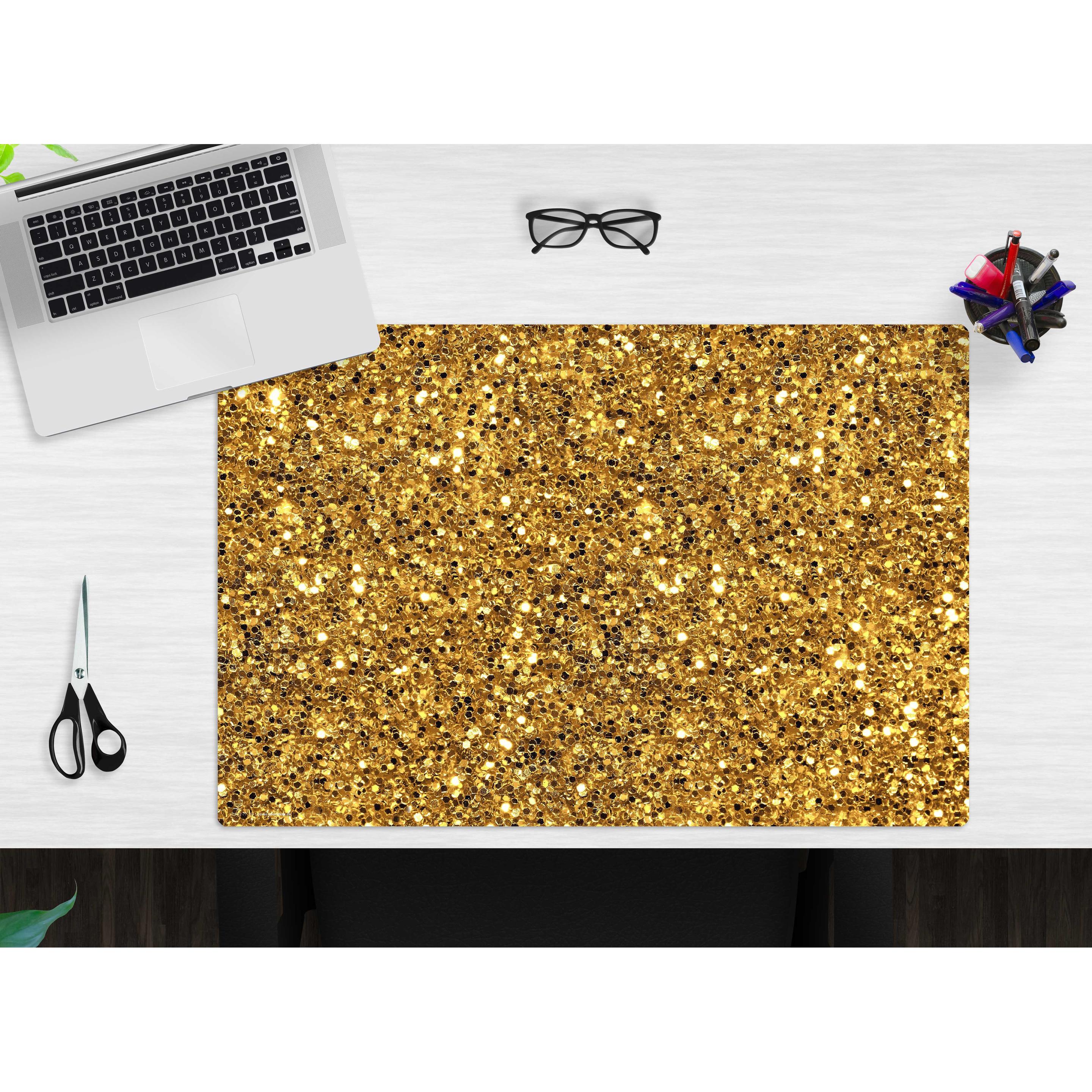Thumbnail - CoverYourDesk, Unterlage, Schreibtischunterlage Glitzernde Goldsteinchen