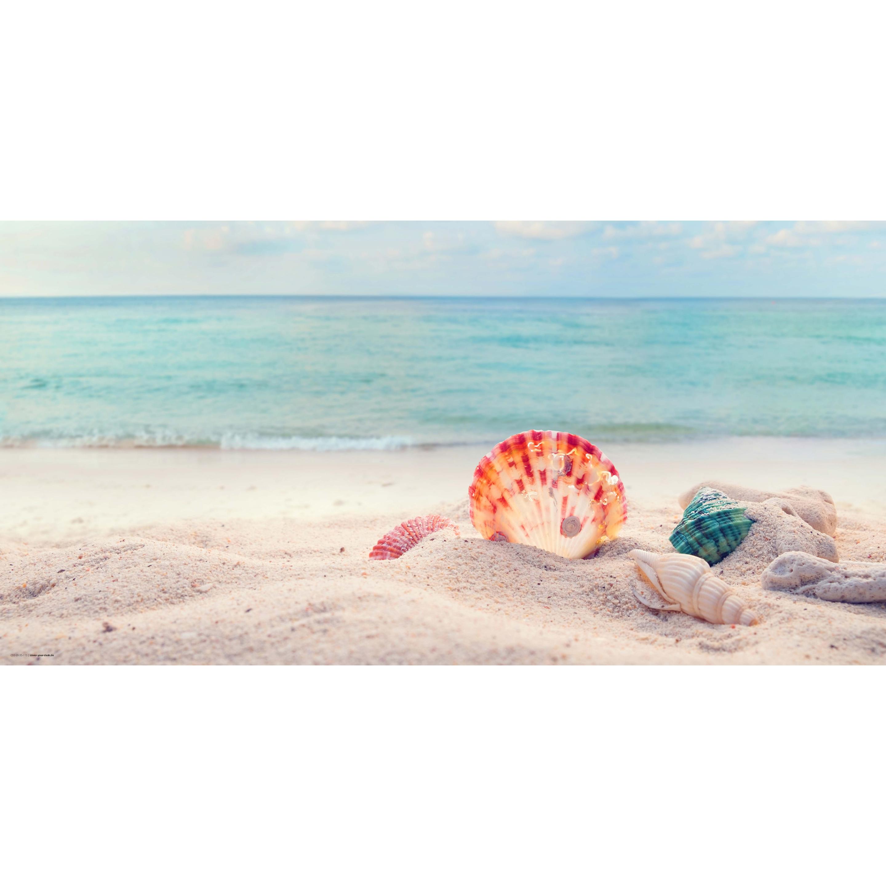 CoverYourDesk, Unterlage, Schreibtischunterlage Traumstrand mit Muscheln