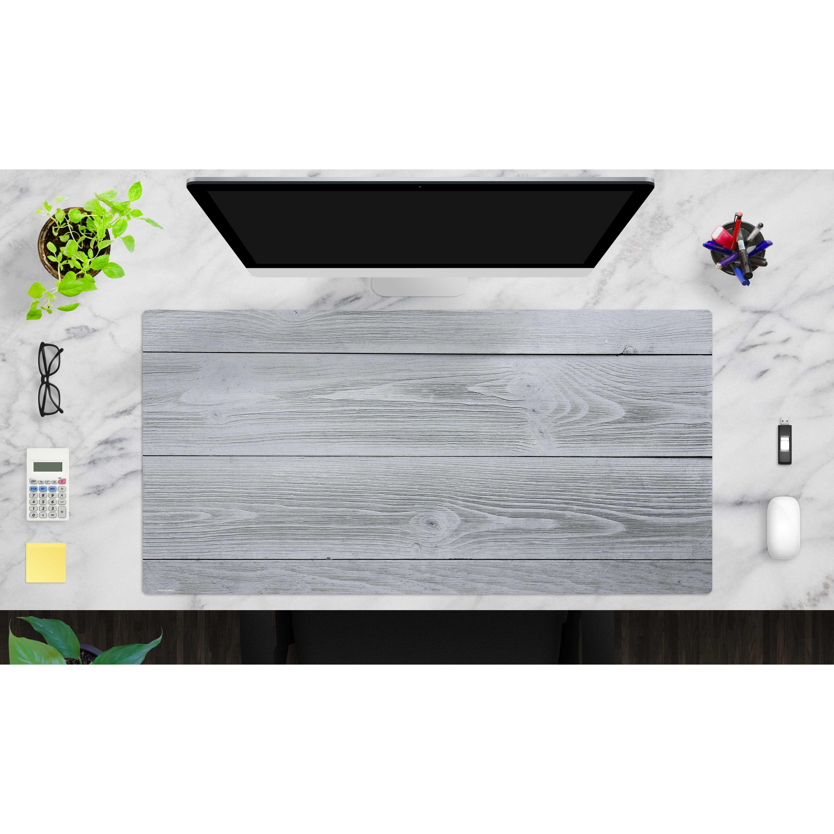 Thumbnail - CoverYourDesk, Unterlage, Schreibtischunterlage Graue Holzbretter Hintergrund