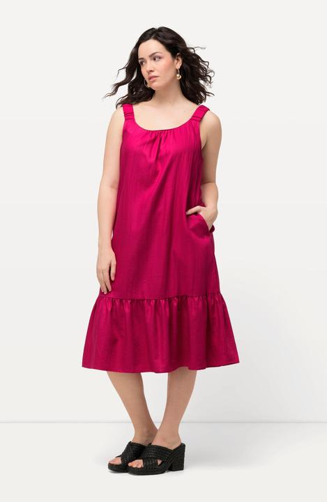 Produktbild Ulla Popken Midikleid, Elastikträger, Rundhals, ärmellos, Taschen (62)