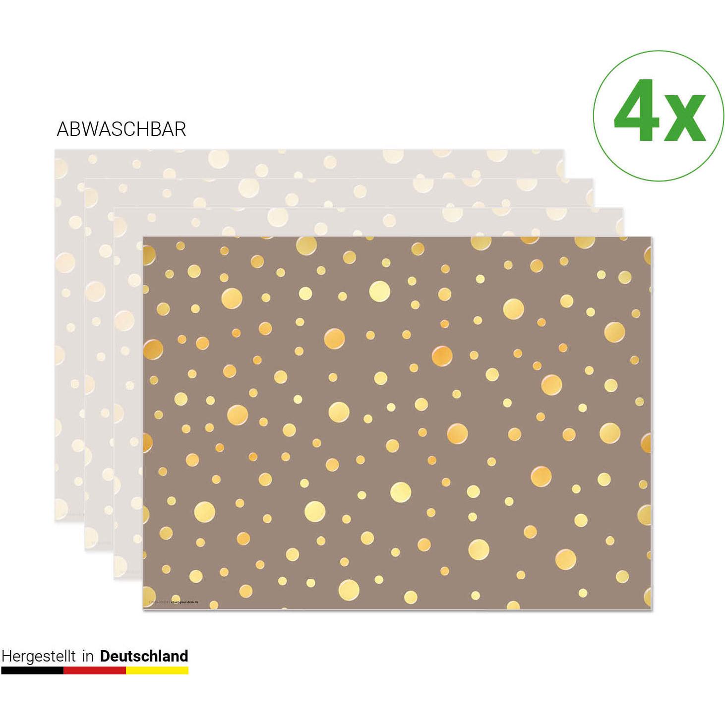 CoverYourDesk, Tischset, Tischset Goldene Punkte