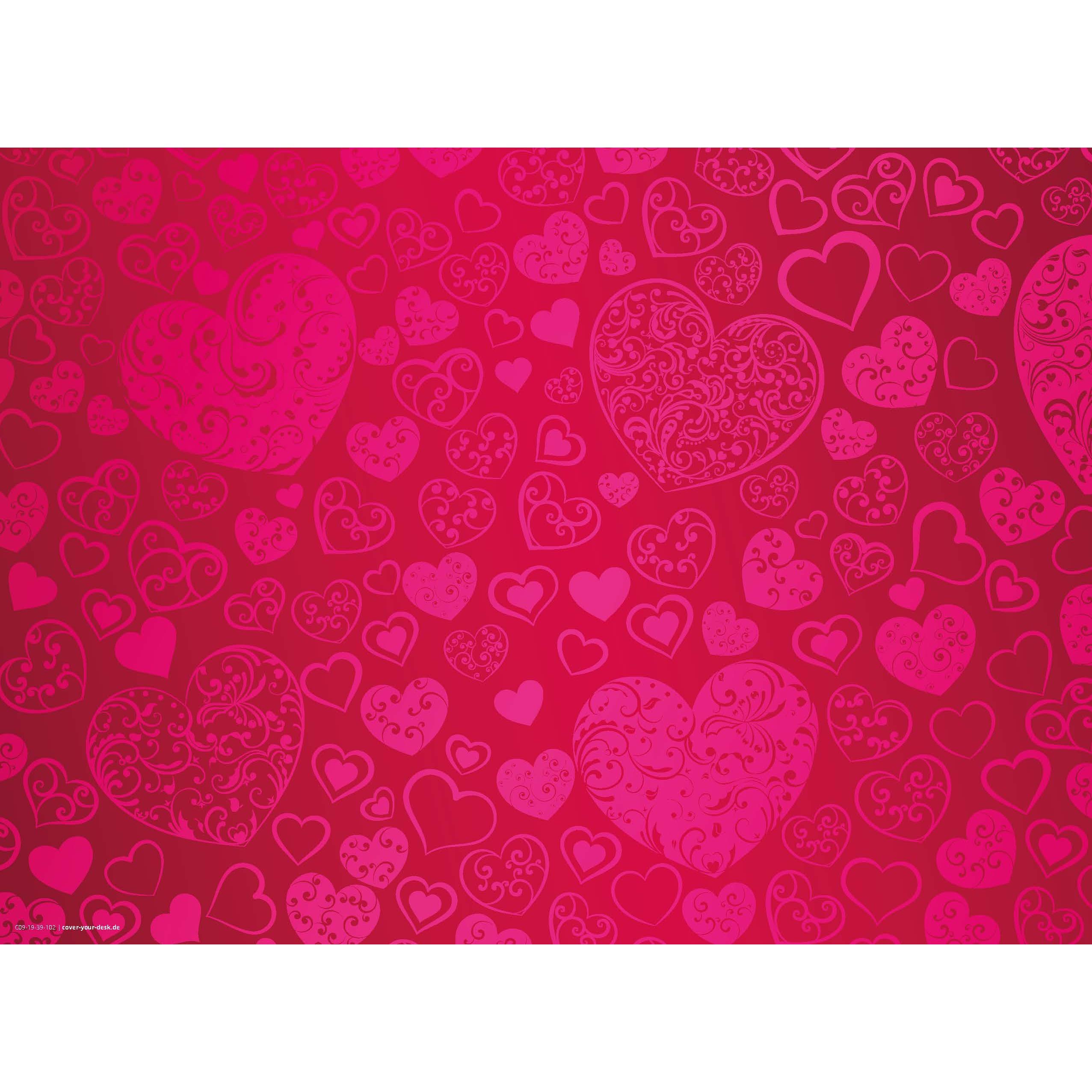 Thumbnail - CoverYourDesk, Tischset, Tischset Pinke Herzen