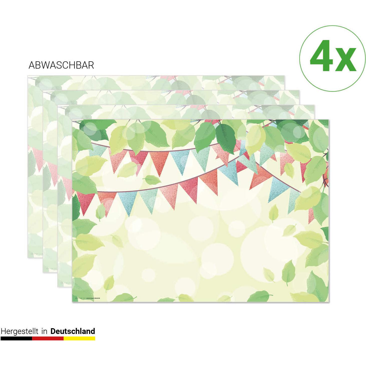 CoverYourDesk, Tischset, Tischset Gartenparty Illustration