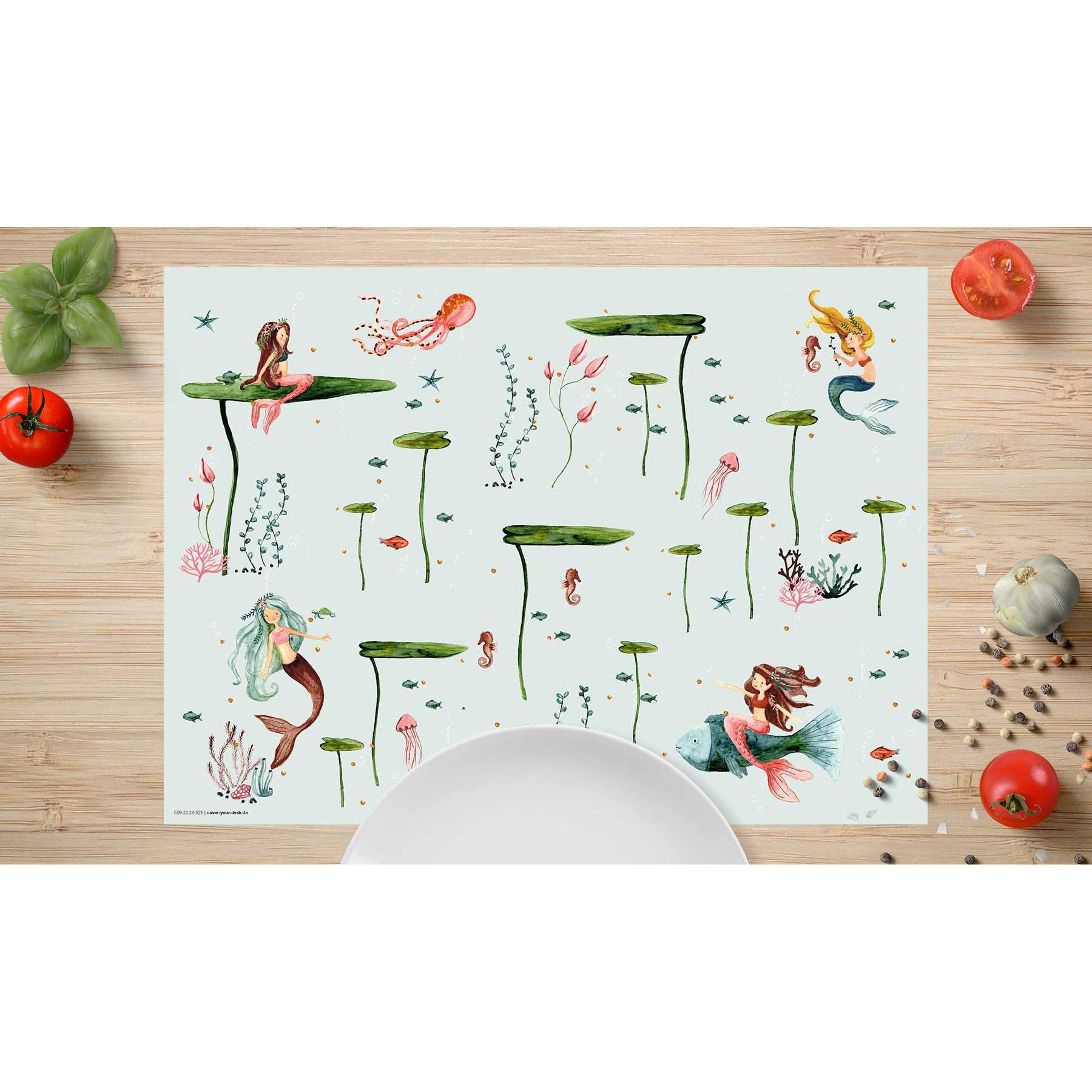 Thumbnail - CoverYourDesk, Tischset, Tischset Meerjungfrau Marion Lesnik