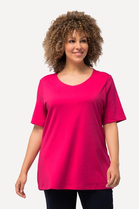 Produktbild Ulla Popken Shirt, doppellagige Vorderseite, Slim, Rundhals, Halbarm (62)