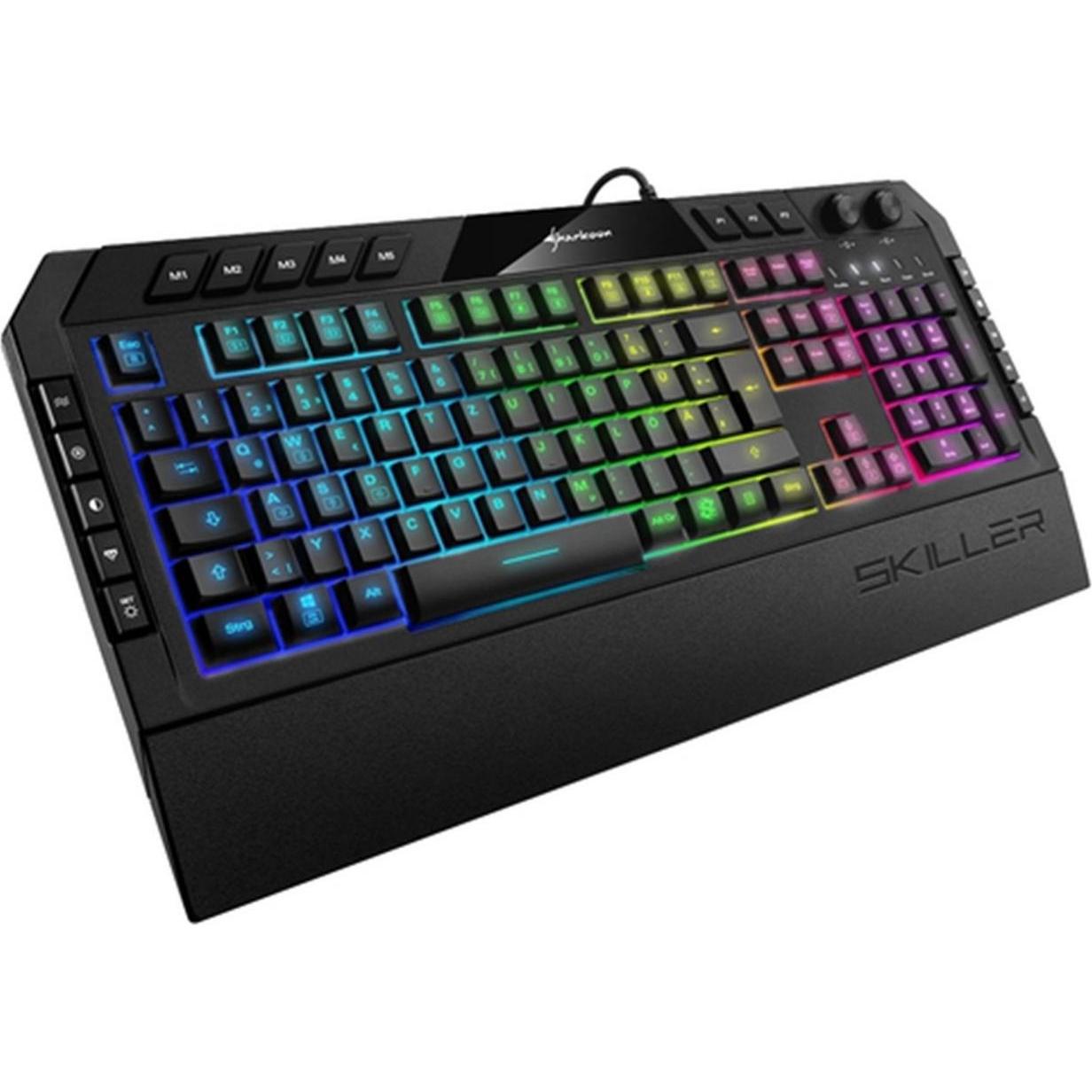 Sharkoon Skiller SGK5 (DE, Kabelgebunden), Tastatur, Schwarz