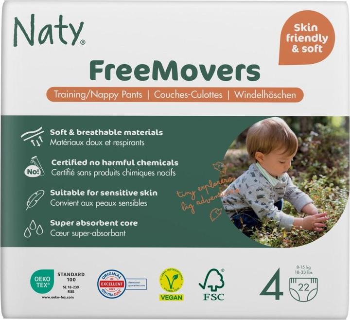 Produktbild Naty Bio-Windelhöschen (Gr. 4, Tragepack, 22 Stk.)