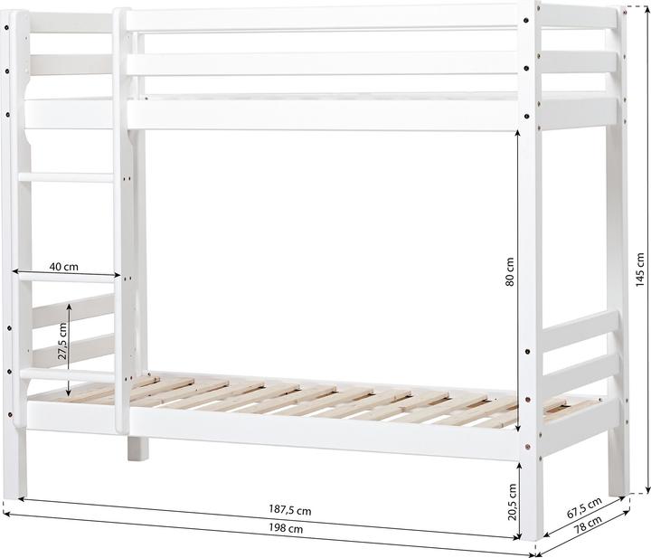 Actual product image Hoppekids Basic bunk bed (70x190)