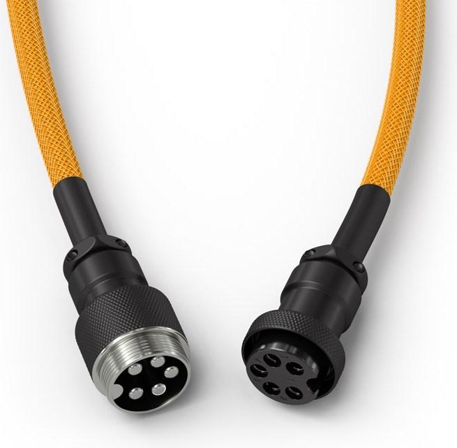 Actual product image Glorious PC Gaming Race Coiled Cable Glorious Gold, USB-C auf USB-A Spiralkabel (1.37 m, USB 2.0)