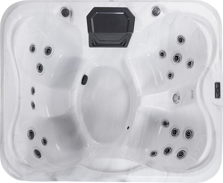 Produktbild Beliani Whirlpool Outdoor weiss mit LED rechteckig 180 x 215 cm ARCELIA (4 Pers.)