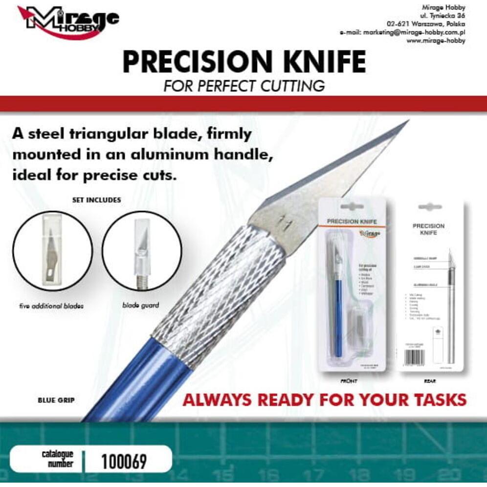 Mirage Hobby, Cutter, MIRAGE Precision Knife + 5 blades (BLUE)
