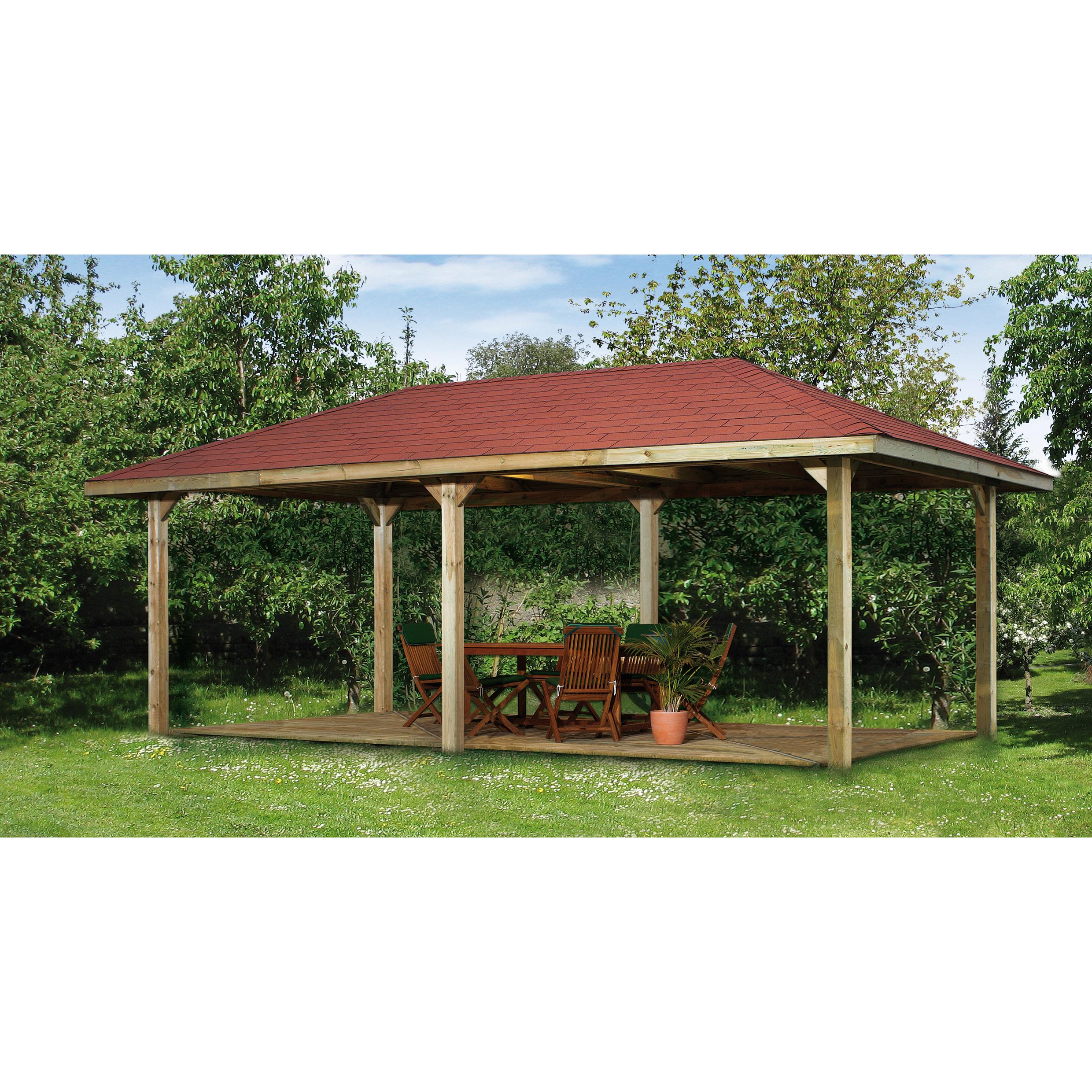 Weka Holzbau, Pavillon, Gartenoase 651 B Gr.2 (380 cm, 678 cm)