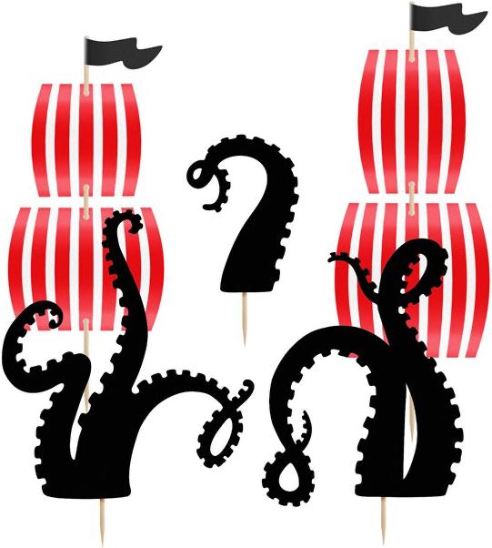 Actual product image Partydeco Décorations de gâteau Pirate (5 pcs.)