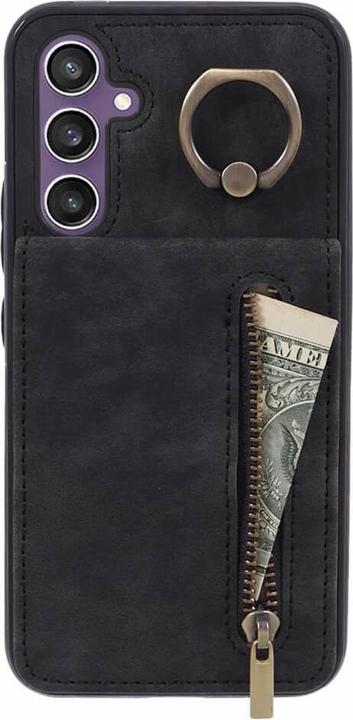 Produktbild Cover-Discount Kickstand Case RFID mit Kartenfächer schwarz (Samsung Galaxy S24)