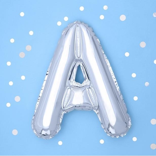 Thumbnail - Partydeco Ballon Buchstabe "A" in Silber