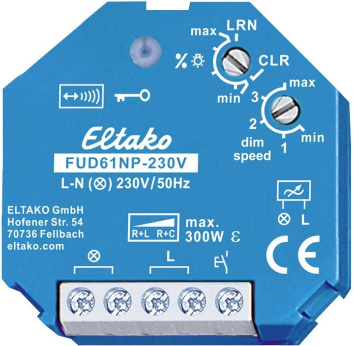 Image du produit Eltako FUD61NP-230V Actionneur sans fil gradateur universel UP max 300W (Actionneur de variateur)
