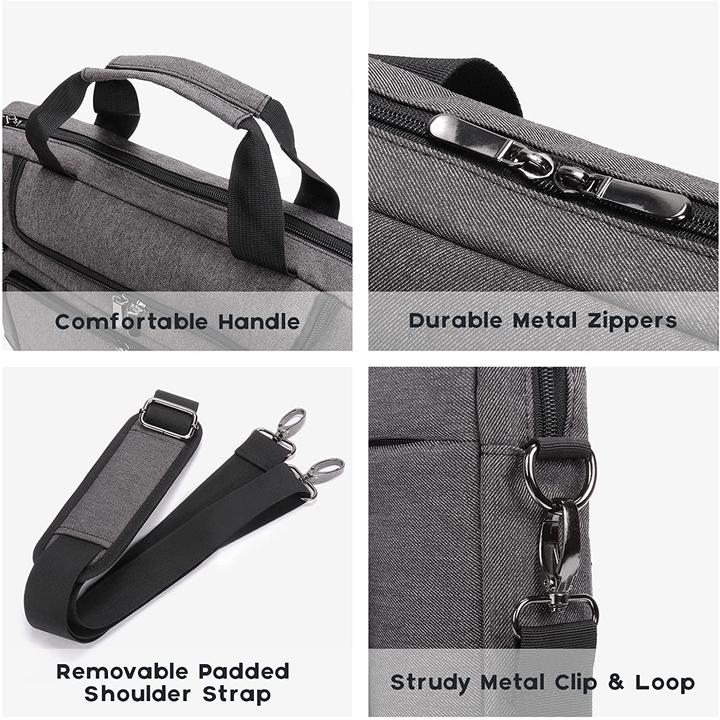 Immagine prodotto Bertasche Borsa per computer portatile da 17-17,3 pollici (grigio scuro) (17.30")
