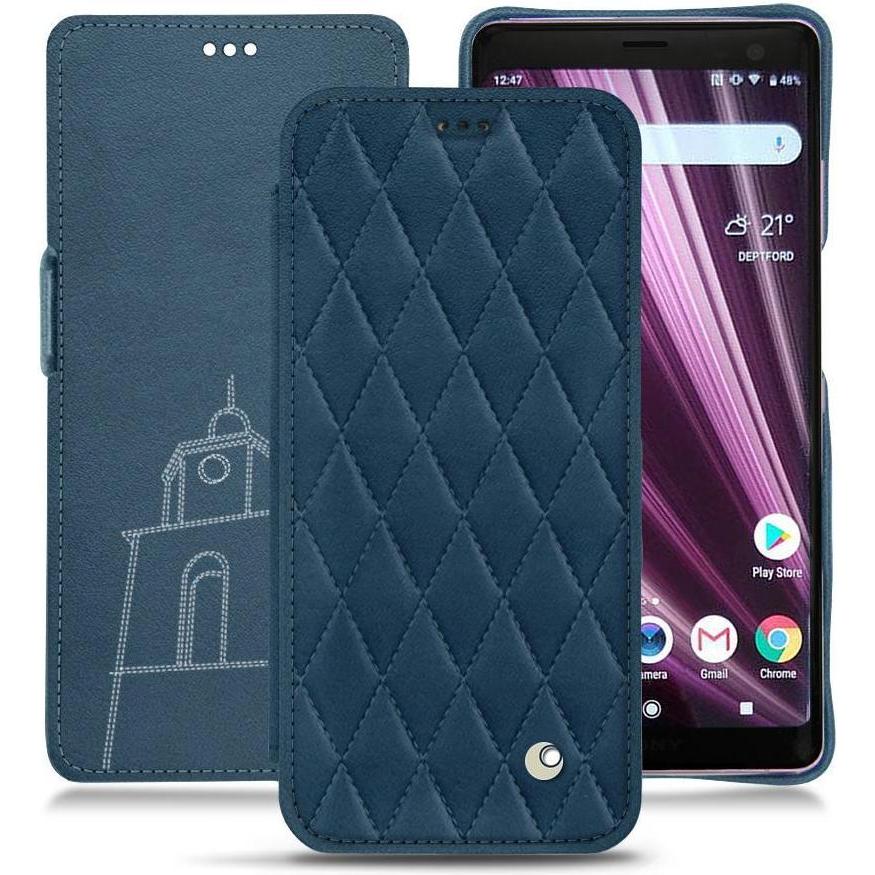 Thumbnail - Noreve Lederschutzhülle horizontal (Sony Xperia XZ3), Smartphone Hülle, Blau