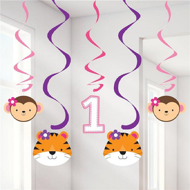 Produktbild Creative Party Dekoration 1. Geburtstag Tochter Tiere (5 Stück)