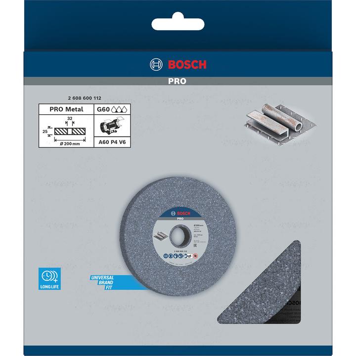 Produktbild Bosch Professional Zubehör PRO Metal Schleifscheibe, 200 x 25 x 32 mm, G60 (60)