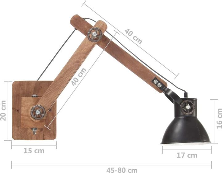 Produktbild vidaXL Wandleuchte (E27)