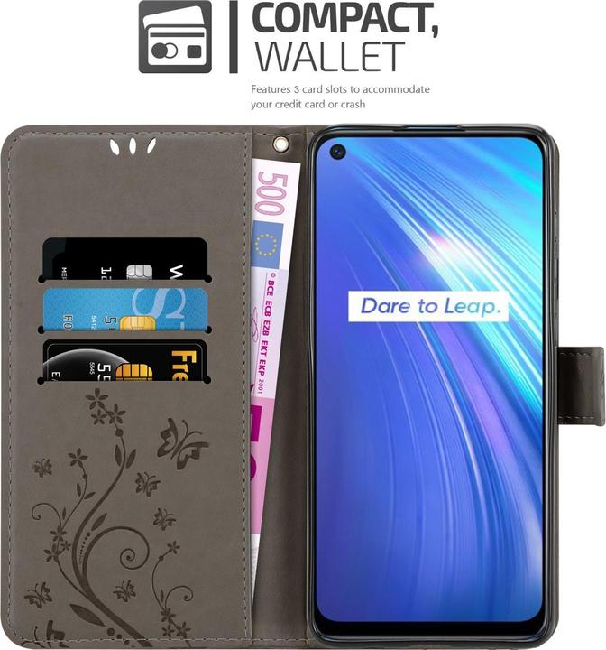 Image du produit Cadorabo Housse Flower Book pour Realme 6 4G / 6s (Realme 6, Realme 6s)