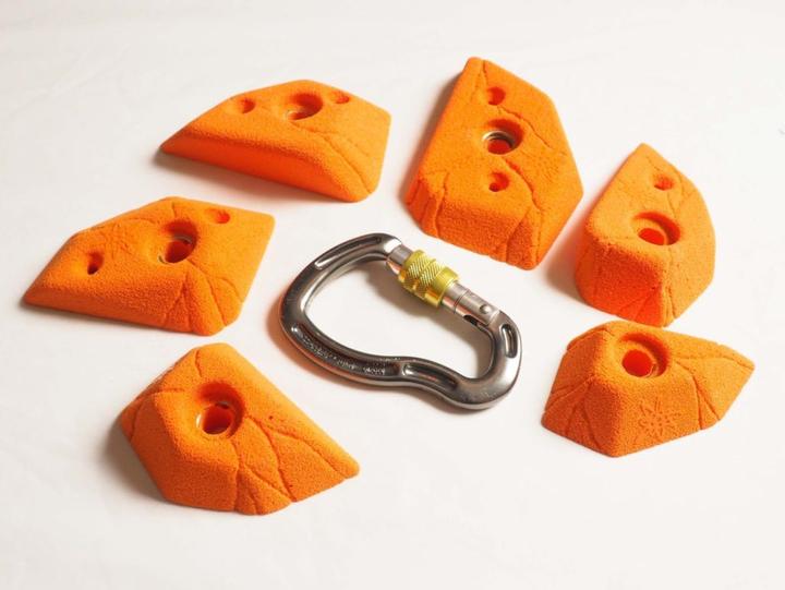 Actual product image Allgäu Holds Biometrics Foot Climbing Handles Set (Orange)