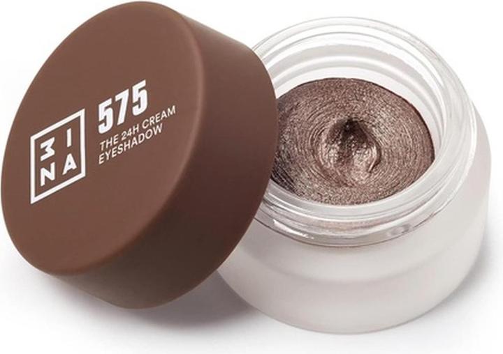3INA MAKEUP The 24H Cream Eyeshadow 575 Brown 24H Longwearing Waterproof Fast Drying Formula Creamy (575 Brown)