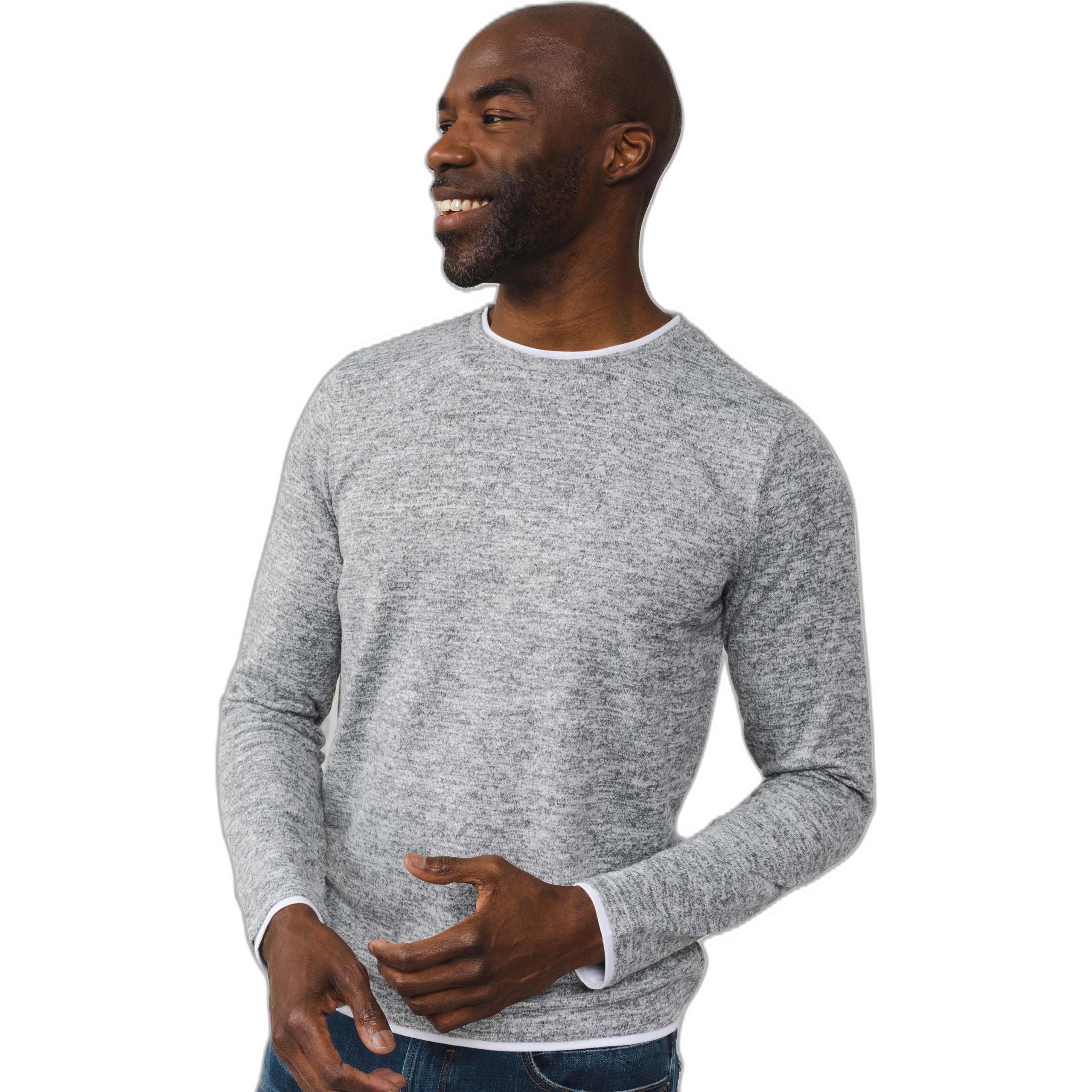 Thumbnail - Deeluxe, Herren, Shirt, t-shirt mit angen ärmen deeuxe monan, Grau, (L)