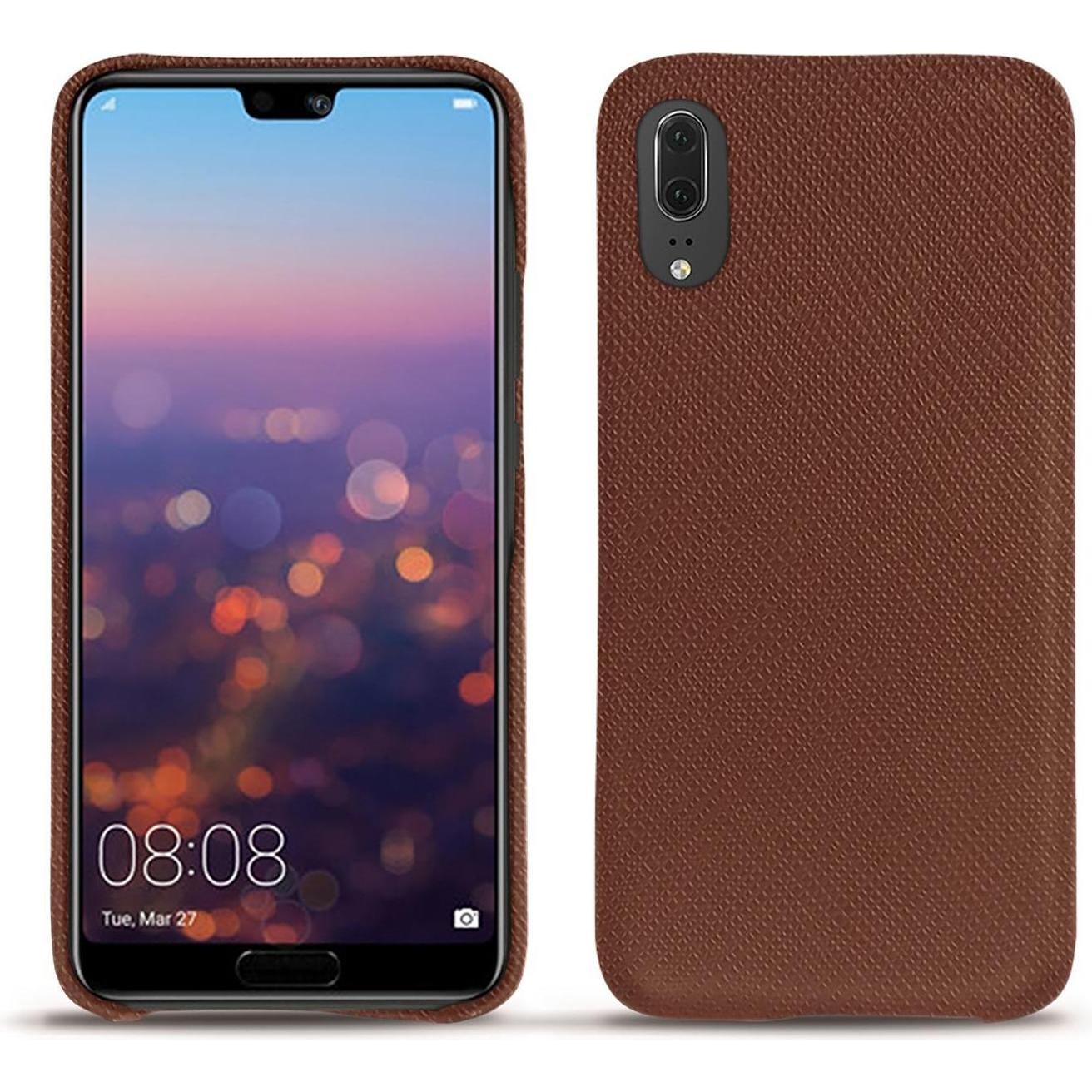 Thumbnail - Noreve Lederschutzhülle (Huawei P20), Smartphone Hülle, Braun