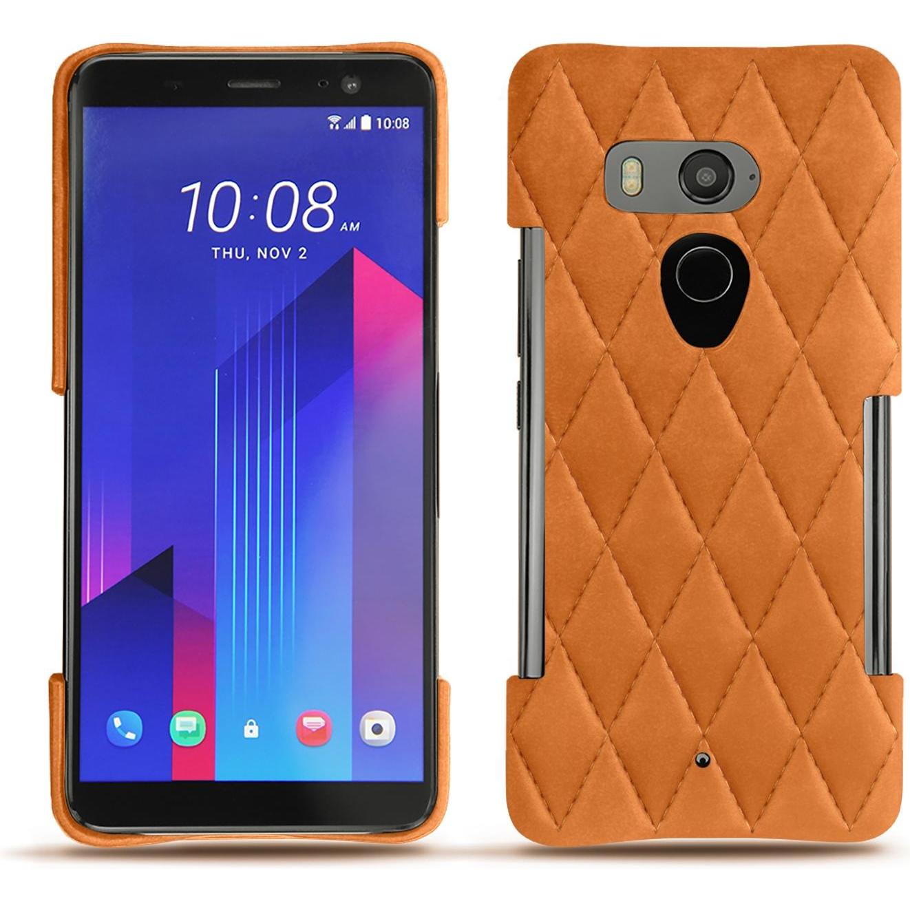 Noreve Lederschutzhülle (HTC U11+), Smartphone Hülle, Orange