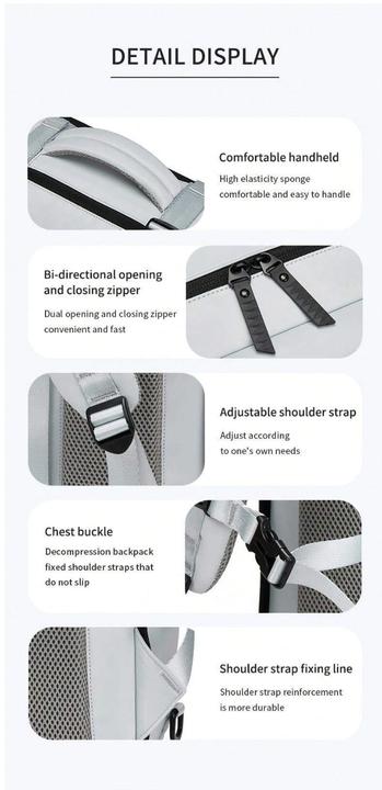 Immagine prodotto Only-Bags.Store Zaino impermeabile per computer portatile da 40,64 cm, zaino da viaggio con borsa per scarpe