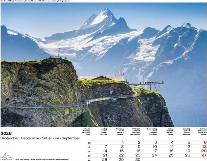 Produktbild Swiss Panorama 2026 (40 x 31 cm)