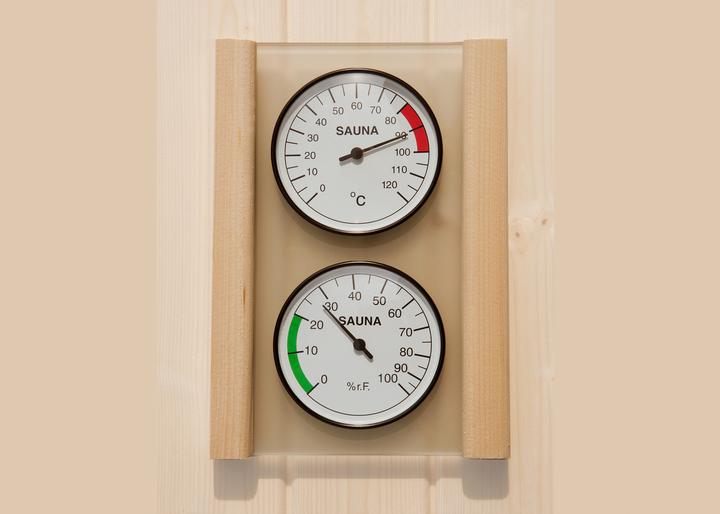 Produktbild Weka Holzbau Sauna Hygro- und Thermometerset Weka mit Glasplatte und Holzrahmen
