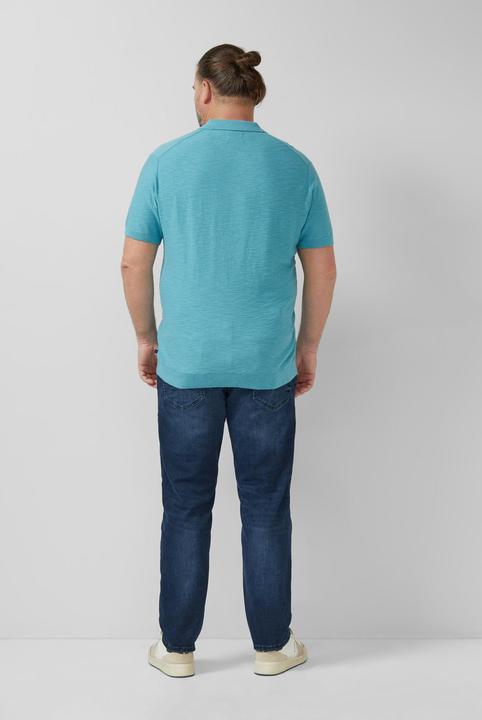 Produktbild s.Oliver Strick-Poloshirt in Flammgarnstruktur (4XL)