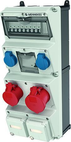 Actual product image Mennekes MEN 940018 AMAXX socket outlet combination 550x225mm (2 x, CEE 7/3)
