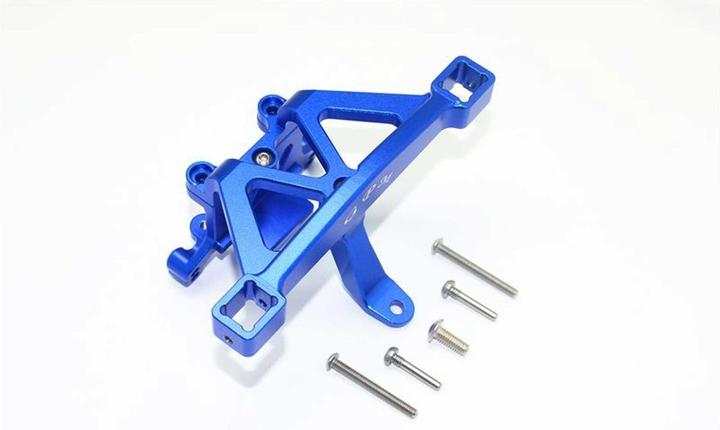 Produktbild GPM aluminium karosseriebefestigungshalter vorn blau trx 1/10 e-revo