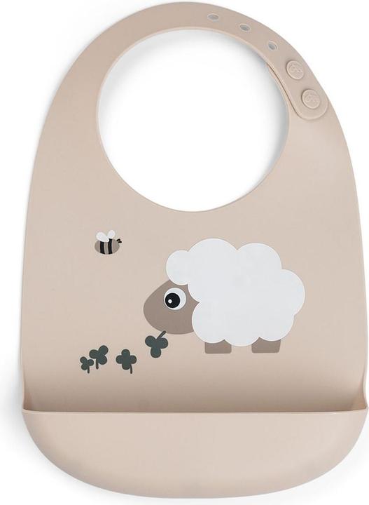 Done by Deer Lätzchen Silikon-Lätzchen - Sheepy - Sand (0 Months)