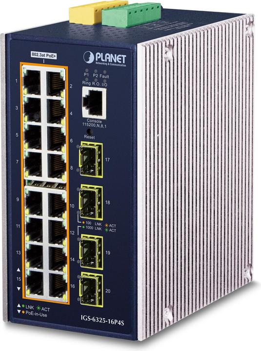 Immagine prodotto Planet Industriale 16 porte 10/100/1000T + 4 /2.5 SFP POE (16 porte)