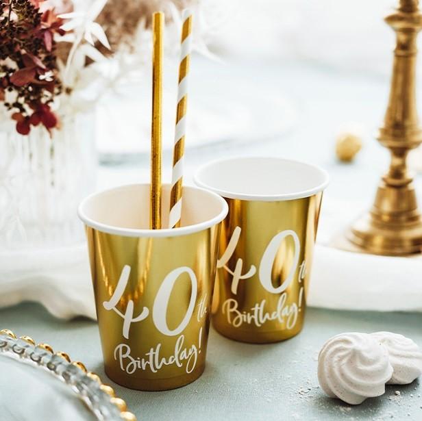Immagine prodotto Partydeco Boccale 40 anni in oro (6 x)