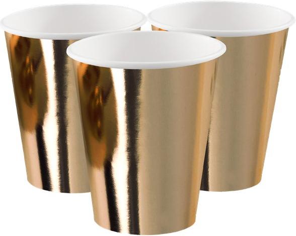 Actual product image Partydeco Metallised Paper Cups Gold (6x)