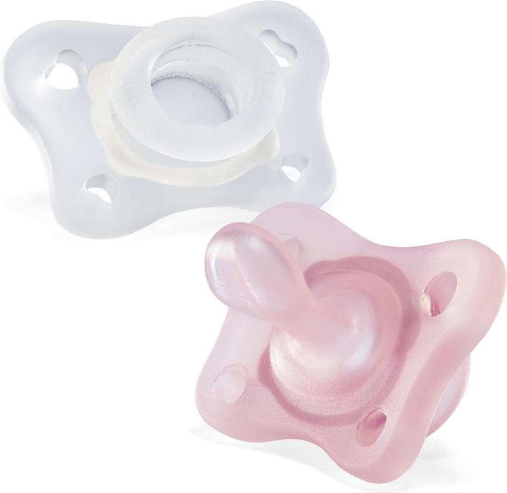 Chicco Physiologischer Beruhigungssauger PHYSIO FORMA SOFT mini Silikon GIRL 0-2m (2 x, bis 2 Jahre)