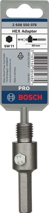 Produktbild Bosch Professional Zubehör PRO Hex Adapter, M16, 80 mm (11 mm)