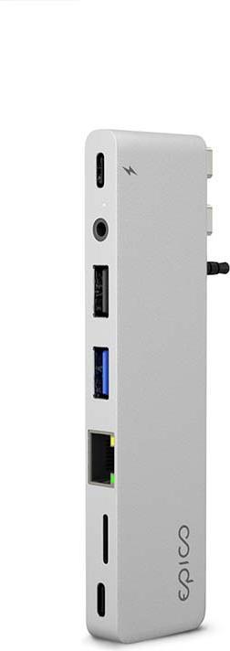 Produktbild Epico PRO HUB III (Magsafe compatible) - silver (USB-C, 8 Ports)