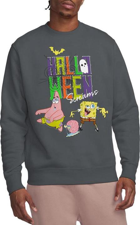 Actual product image Spongebob Squarepants Unisex Adult Screams Halloween Sweatshirt (S)