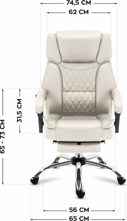 Produktbild Mark Adler Fotel obrotowy Boss 6.0 Beige (47 - 55 cm)